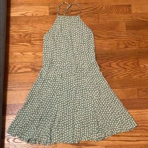 Green floral reformation strappy dress